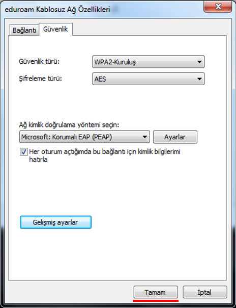 Bağlantıyı tamamlayın