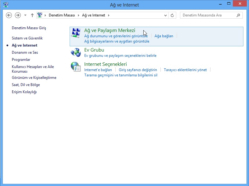 Windows 8 ayarı 1
