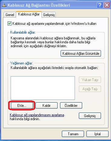 Windows XP ayarı 1
